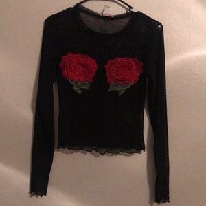Sheer black shirt